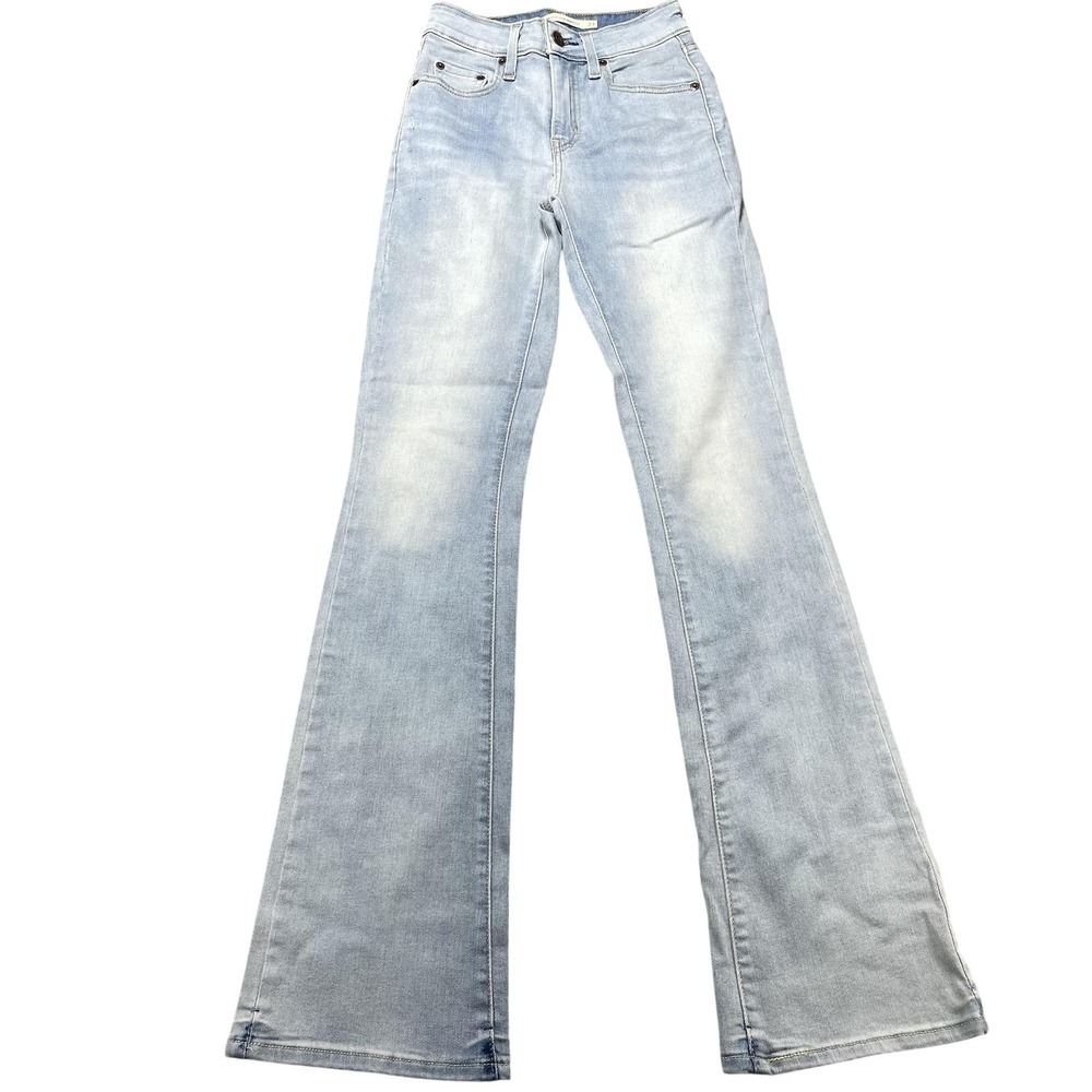 Levis 725 Bootcut Jeans Womens 23x32 Light Wash High Rise Stretch Denim